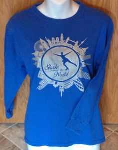 Skate Around The World Youth L Blue Shirt - Picture 1 of 3