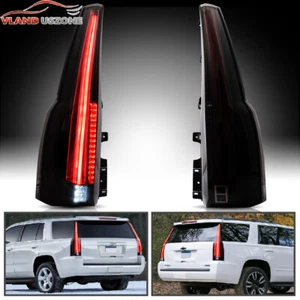 2*VLAND LED Tail Lights For 2015-2020 Chevrolet Tahoe Suburban Rear Lamps Smoked - Picture 1 of 15