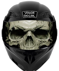 V34 Skull VISOR TINT DECAL Helmet UNIVERSAL Fits All Sport Bike Helmet - Picture 1 of 4