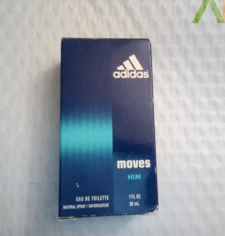 1 阿迪达斯 Moves Him 1.0 盎司淡香水天然喷雾(无玻璃纸包装,盒装磨损) — 第 1/3 张图片
