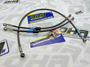 OHA Stainless Braided Front Brake Line Kit - BMW R1100GS NON ABS 1998 1999 - Picture 1 of 1