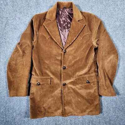 Blazer Chaqueta Western Vintage Pioneer Wear Marrón Pana Talla 40 L Hecho en EE. UU. Foto 1 de 4