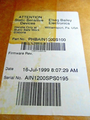 Bailey PHBAIN1200S100 PLC Module - Image 1 of 3