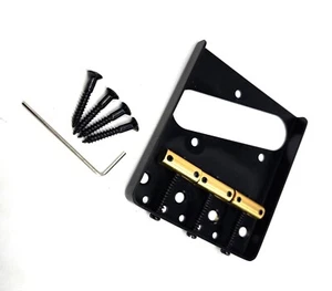 Brio Left Handed Tele Vintage 3 Saddle Bridge Black - Picture 1 of 4