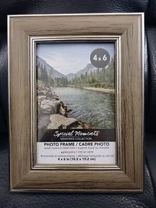 Bilderrahmen, 4 x 6, Kunststoff, superleicht, sieht aus wie Holz & Metall - Bild 1 von 8