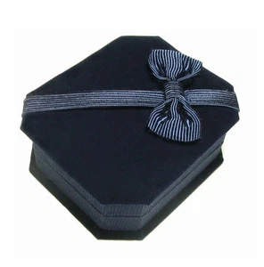 Konvolut 10 dunkelblaue Samt Schmuck Ohrring Boxen - Bild 1 von 2