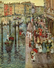 Maurice Prendergast The Grand Canal, Venice Giclee Canvas Print Various Sizes