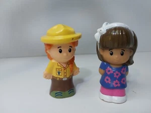 Fisher-Price Little People Red Hair Girl And Brown Hair Girl Lot #5 - Picture 1 of 11