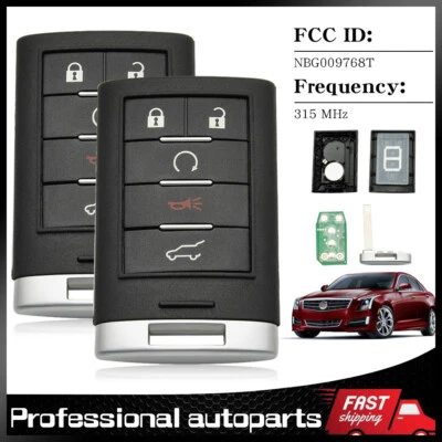 For Cadillac 2010 2011 2012 2013 2014 2015 SRX ATS XTS Remote key fob NBG009768T - Image 1 of 4