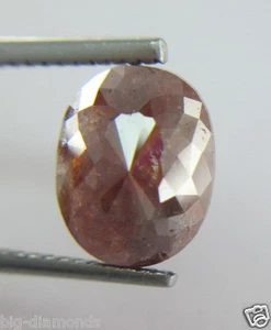 Revisador de naranja y melocotón natural de 2,68 quilates diamante de corte rosa forma ovalada - Imagen 1 de 6