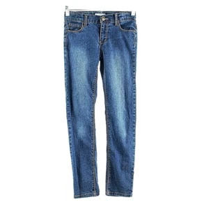 Piper Sz 10 x 26" Blue Denim Ramie Cotton Polyester Spandex Girls Jeans - Picture 1 of 5