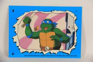 Teenage Mutant Ninja Turtles 2nd Series 1989 Card Sticker #4 Leonardo L017903 - Picture 1 of 2