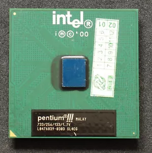 Socket 370 CPU - Intel Pentium III 733MHz - SL4CG - Coppermine - TESTED - Picture 1 of 2