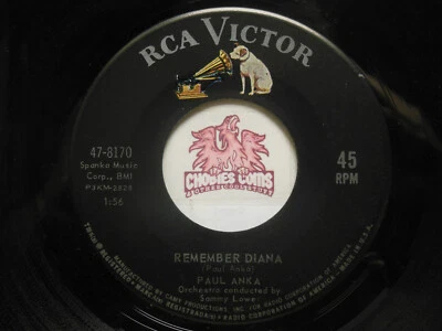 Paul Anka – Remember Diana / At Night, 45 RPM VG (4J) - Image 1 of 2