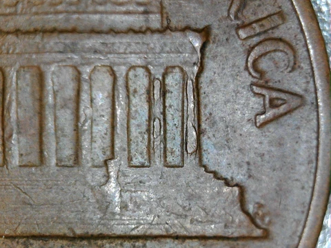 1959 D LMC (Multiple chips right side of Memorial) Cover