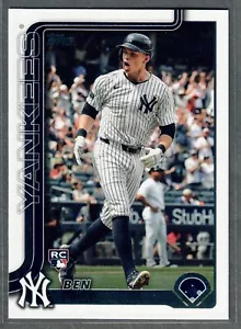 2025 Topps Serie 1 Ben Rice Novato #337 Yankees RC Cantidad - Imagen 1 de 2