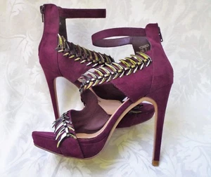 SOPHIE & LEE PURPLE SUEDE STILETTOS, Tonika High Heel Shoes Size 7 - Picture 1 of 12