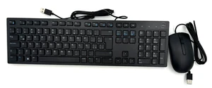 Genuine Dell Wired Spanish Keyboard Mouse Assembly Set KB216t MS116t 1KMDJ New - Picture 1 of 8