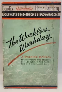 Vintage 1940 Bendix Automatic Home Laundry - 39 page - Washing Machine Manual - Picture 1 of 11