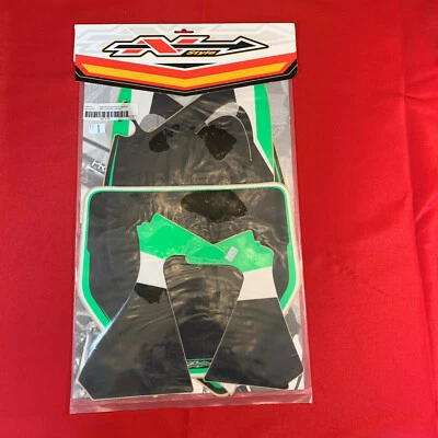 NOS N-Style Kawasaki APPL-03-04-KX-125-250Pre-Printed Plate BLACK N02-187PF  - Image 1 of 3