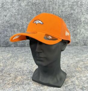 New Era Denver Broncos Hat 39Thirty Fitted Flex Cap Medium Large Orange New