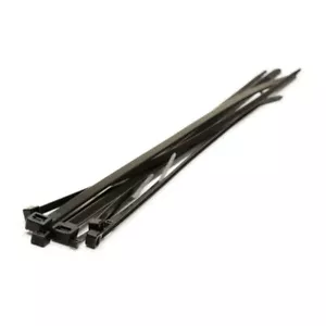 Kabelbinder schwarz starke Krawatte Wraps-Reißverschluss Nylon klein-große Größen - Bild 1 von 2