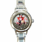 Mad Hatter Alice Through The Looking Glass(Round Italian Charm watch/wristwatch)