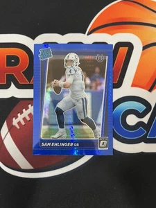 Sam Ehlinger 2021 Donruss Optic #246 Rated Rookie Blue Hyper Prizm Color Match🔥 - Foto 1 di 2