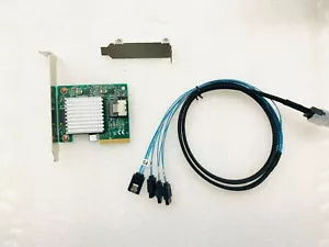 IBM H1110 SAS 6Gbps HBA IT Mode for ZFS FreeNAS unRAID + SFF8087 SATA Cable US - Picture 1 of 6