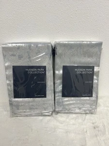 Hudson Park Woven Shibori 2 King Shams New - Picture 1 of 2
