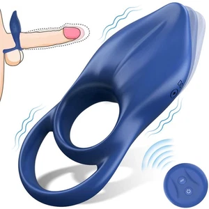 Penis Cockring Vibrator G-Punkt Dildo Massagegerät Sexspielzeug für Frauen Männer Paare - Bild 1 von 11