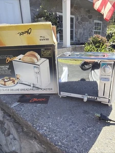 Tostadora retro vintage Sears Kenmore cromada 2 rebanadas cocina PROBADA nunca usada - Imagen 1 de 8