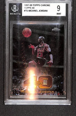 Michael Jordan 1997 Topps Chrome Topps 40 #T5 BGS 9 - Изображение 1 из 2