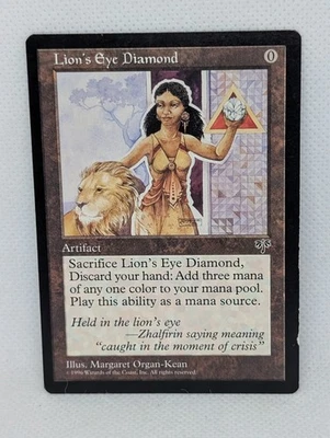 Lion's Eye Diamond Mirage MTG Magic: The Gathering rare Reserved List vintage MP - Image 1 of 4