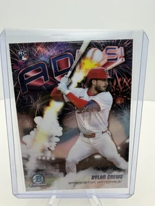 2025 Bowman Chrome Dylan Crews Adios RC #AD-5 Washington Nationals - Picture 1 of 2