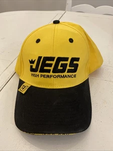 Jegs High Performance Racing Baseball Hat Cap Yellow And Black Adjustable New - Picture 1 of 5
