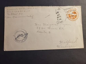 USS LCS (L) 3-10 Naval Cover 1945 Censored WWII Sailor's Mail - Bild 1 von 2