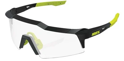100% Speedcraft Gloss Black Shield Wrap Photochromic Sunglasses 60007 00011 - Image 1 of 3