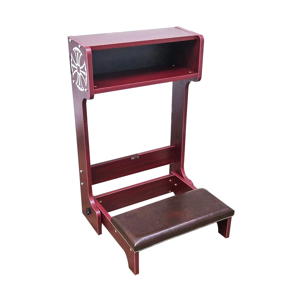 32X20X20" Prayer Bench, Padded kneeler Easy Fold-away Prayer Table Chair - Image 1 of 4