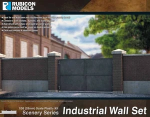 Rubicon Models Industrial Wall Set Scenery Series 1/56 28mm Gelände Mauer - Picture 1 of 1