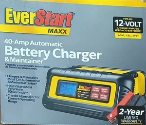 Cargador de batería automático EverStart Maxx 40 Amp mantenimiento arranque rápido del motor - Imagen 1 de 5