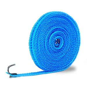 Windproof Nylon Clothesline with Hooks, Portable Clothes Drying Rope, for Out... - Picture 1 of 6