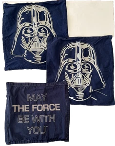 Pottery Barn Kids Star Wars Pillow Covers Darth Vader May the Force Be with You - Picture 1 of 10