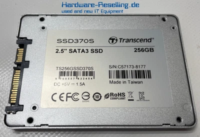 Transcend SSD370S 256GB 2,5" SSD SATA III 6G TS256GSSD370S MLC NAND - Bild 1 von 2