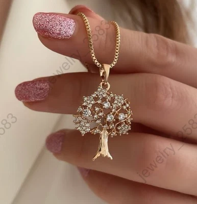 Buy It Now Womens Certified Natural Diamond Cute Tree Pendant 18" FreeChain 925S - Image 1 of 4