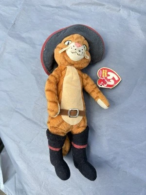 "Ty Beanie Baby 2007 Gato con botas Shrek el Tercero 8"" Juguete de peluche para gato con etiqueta" Foto 1 de 4