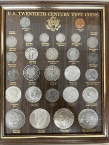 20th Century US Type Set 29 Coins, Morgan Peace Barber Silver Coins - Picture 1 of 17