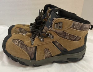 Ozark Trail Boys hiking boot sz4 camo lace up mid calf - Bild 1 von 11