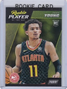 TRAE YOUNG ROOKIE CARD Atlanta Hawks 2018 Panini PLAYER OF THE DAY BASKETBALL RC - Picture 1 of 2