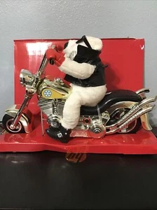 Motorrad Eisbär animiert Born To Be Wild Biker singen Plüschtier - brandneu - Bild 1 von 3